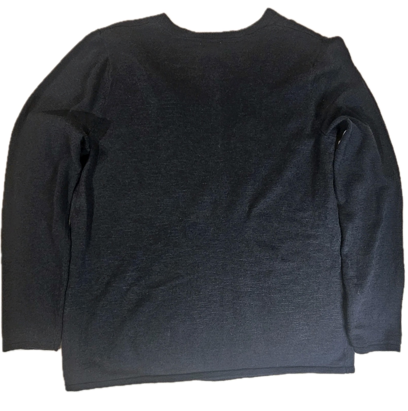 J. Jill Sweater Womens Size Small Navy Blue V-neck Capsule Wardrobe Long Sleeve