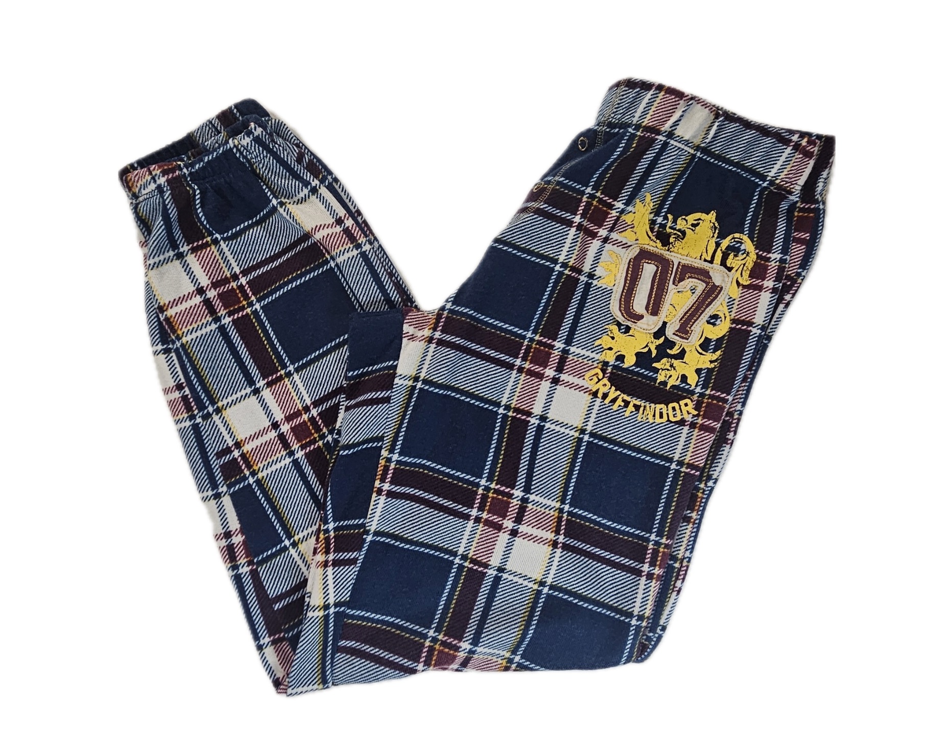 Harry Potter Gryffindor Pajama Pants Womens Small Blue Plaid Fall Loungewear