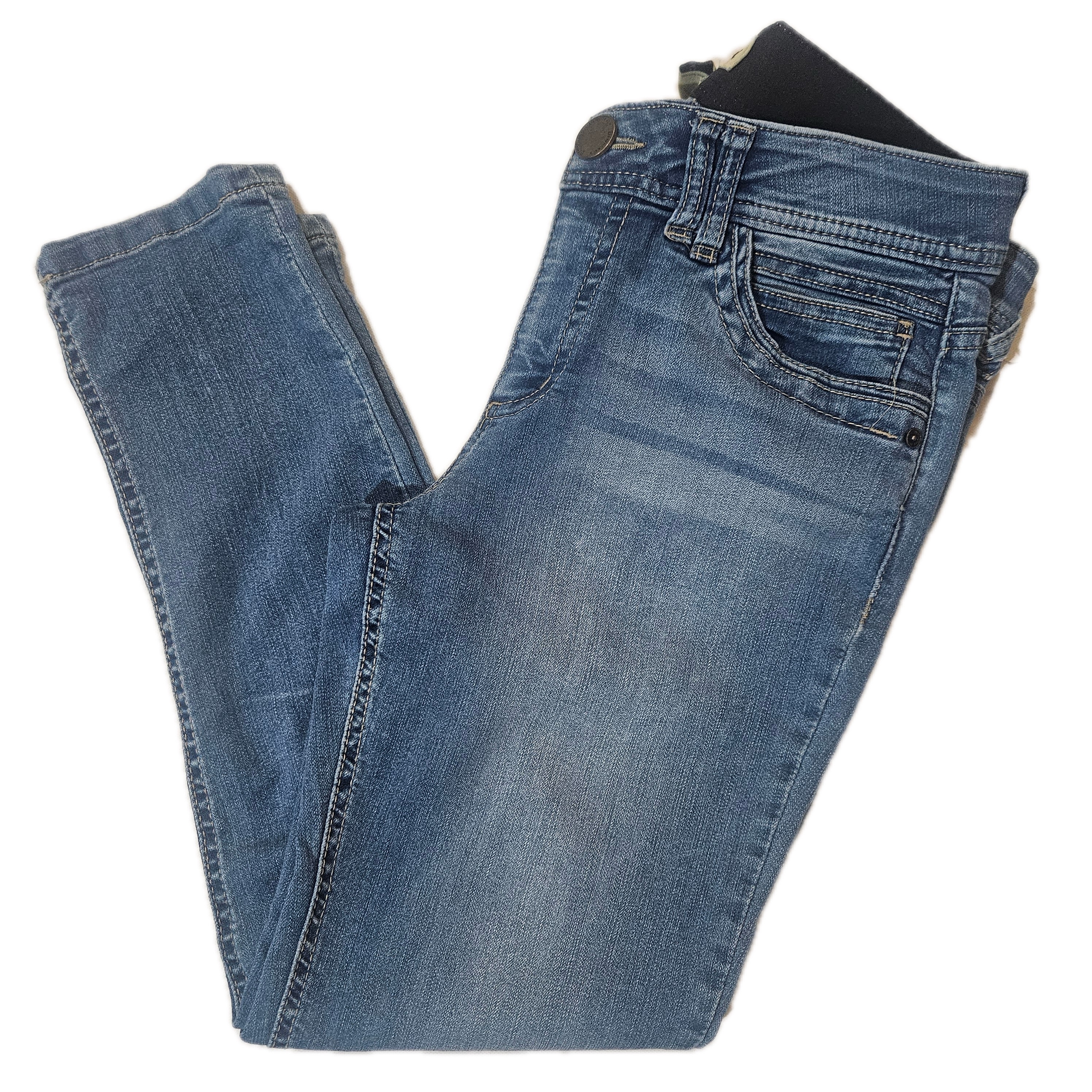 Democracy Jeans Womens 8 Blue Skinny Ab Technology Medium Wash Stretch Denim