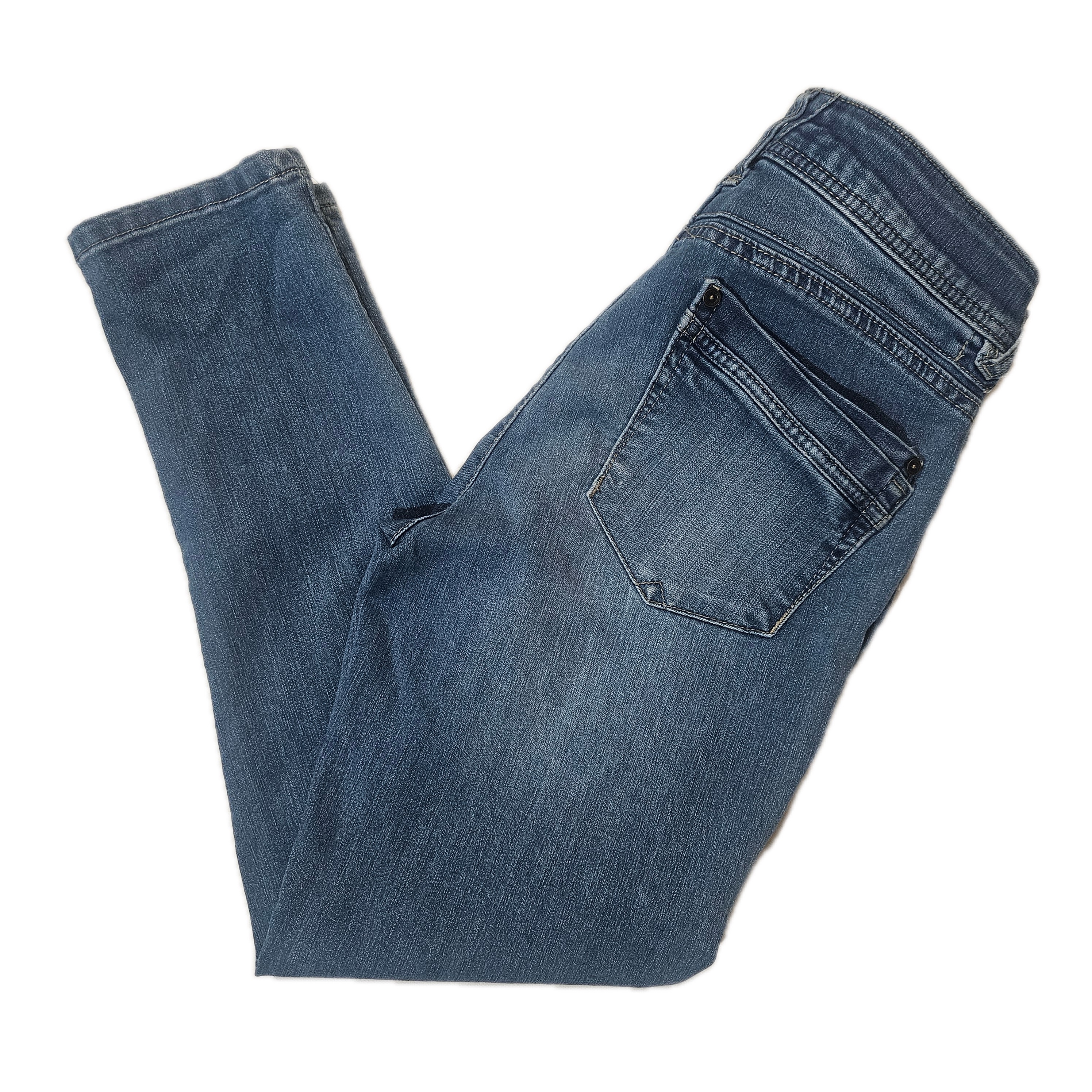 Democracy Jeans Womens 8 Blue Skinny Ab Technology Medium Wash Stretch Denim