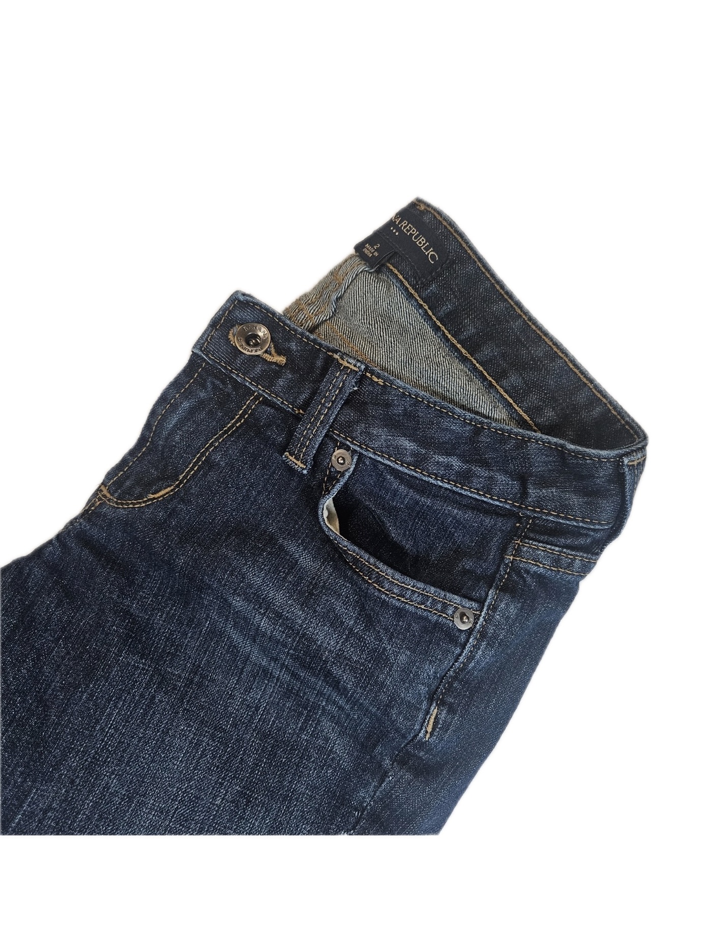 Banana Republic Capri Jeans Womens Size 2 Cropped Dark Was Low Rise Y2K Style