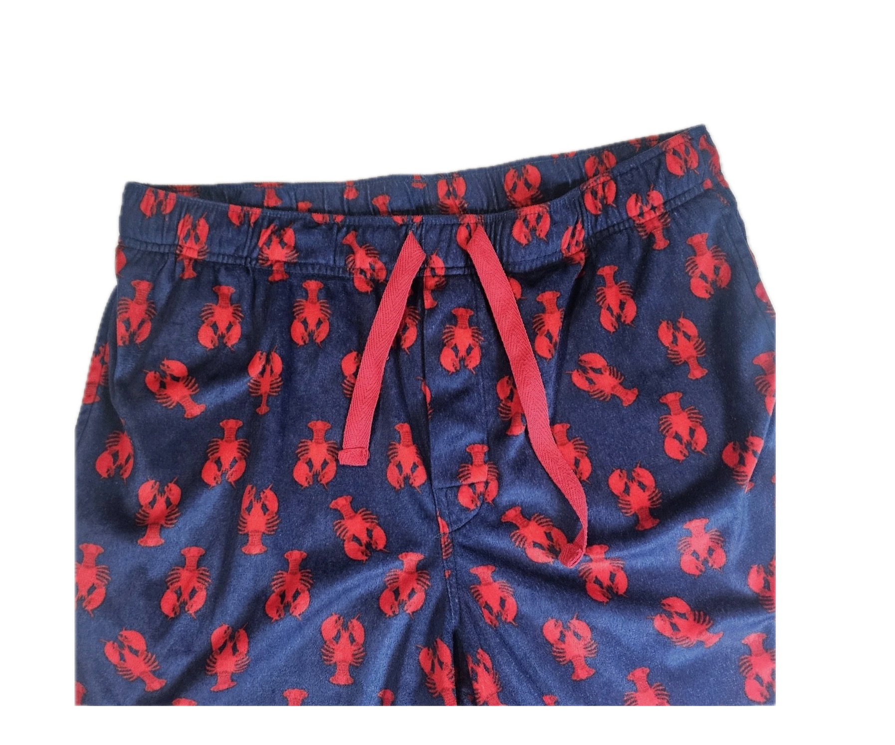 IZOD Lobster Print PJ Shorts Mens Large Blue Red Beach Wear Vacation Loungewear