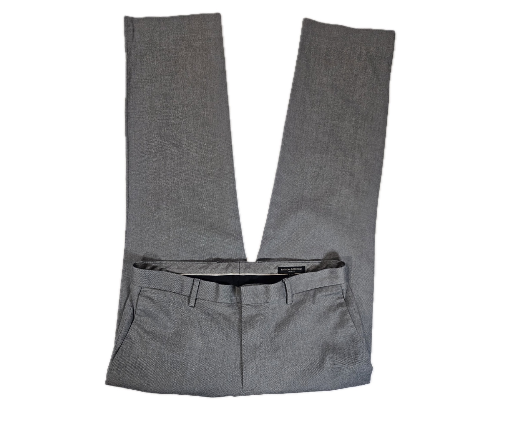 Banana Republic Mens Dress Pants 35x32 Gray Slim Fit Business Casual Career Wear