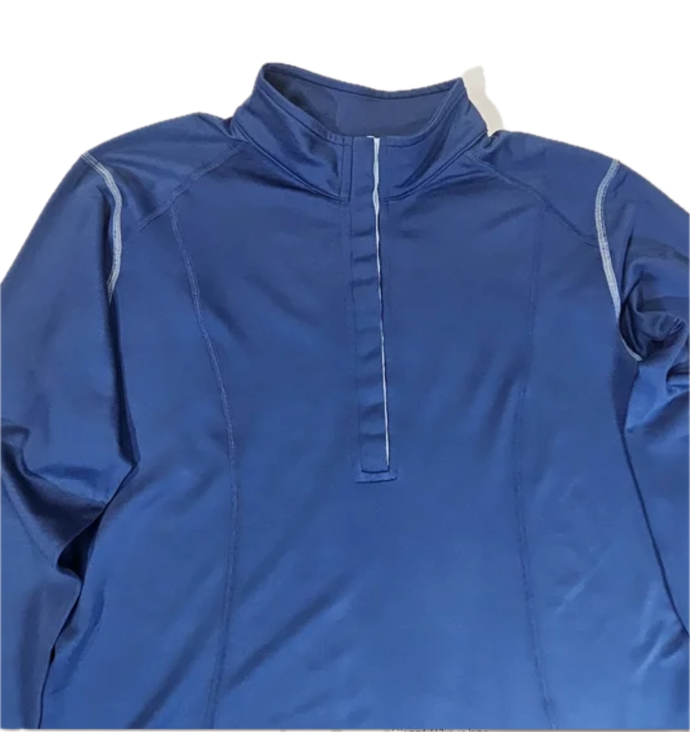 Nike Womens Pullover Large Blue Mock Neck 1/4 Button Golf Ready Activewear Top