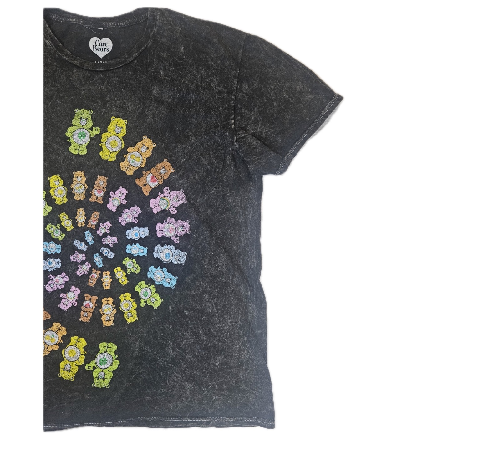 Care Bears T-Shirt Mens Large Black Distressed 90's Mad Engine Retro Style Tee