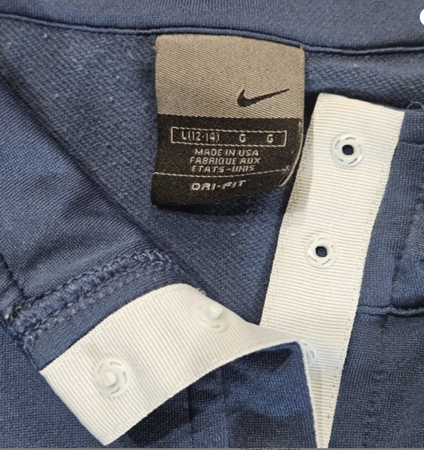 Nike Womens Pullover Large Blue Mock Neck 1/4 Button Golf Ready Activewear Top