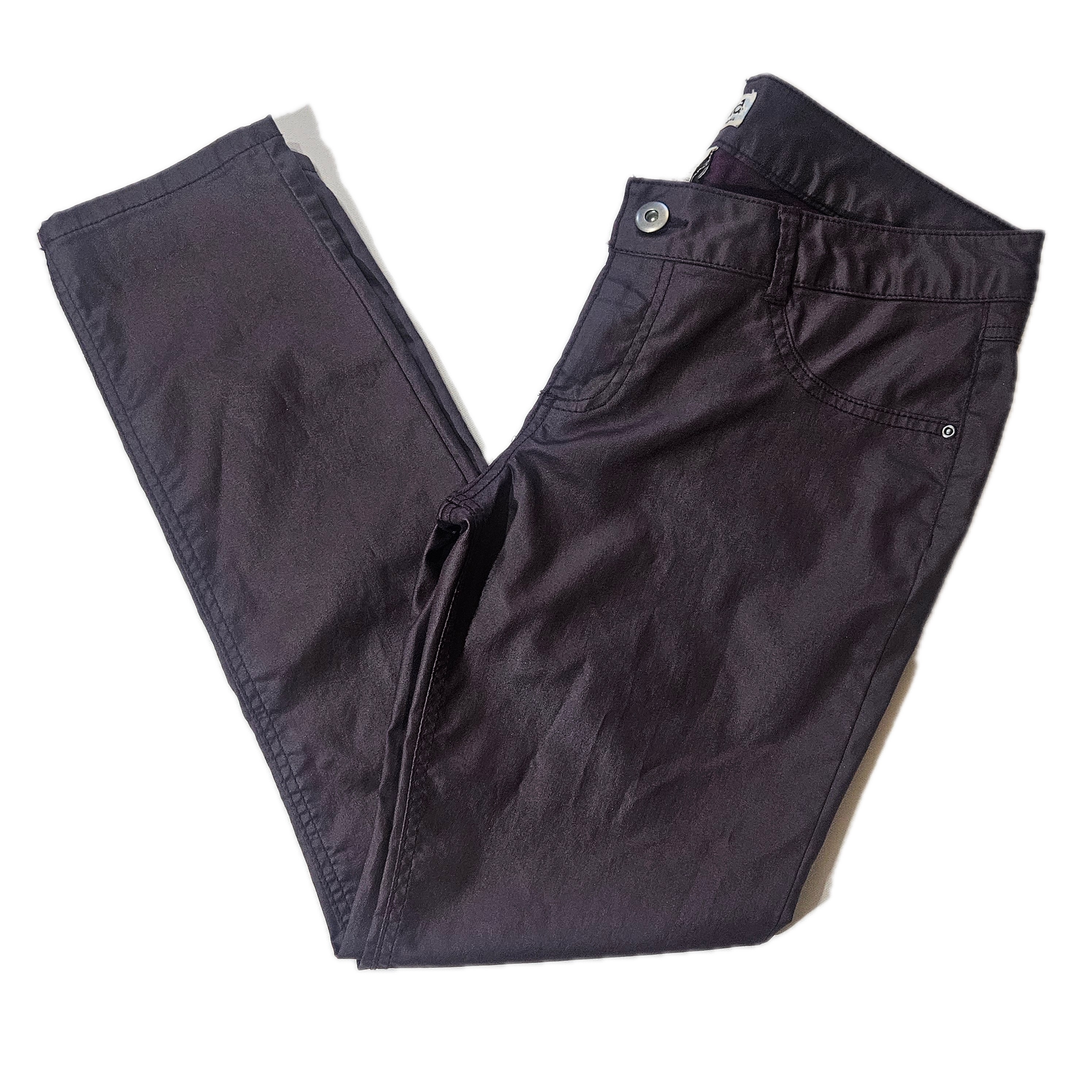 Mudd Pants Teens 13 Purple Ankle Skinny Coated Slim Stretch Pockets Zip