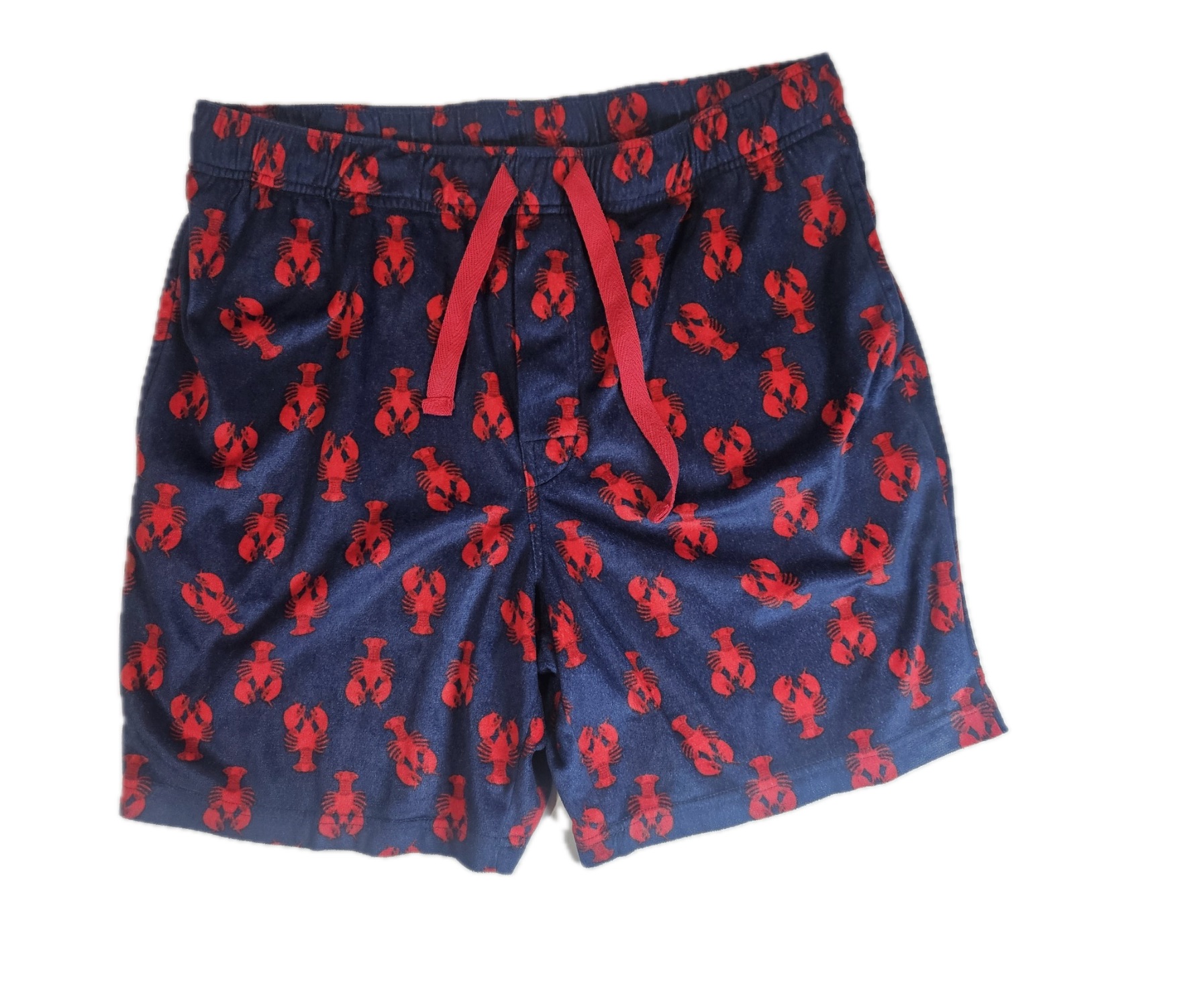 IZOD Lobster Print PJ Shorts Mens Large Blue Red Beach Wear Vacation Loungewear