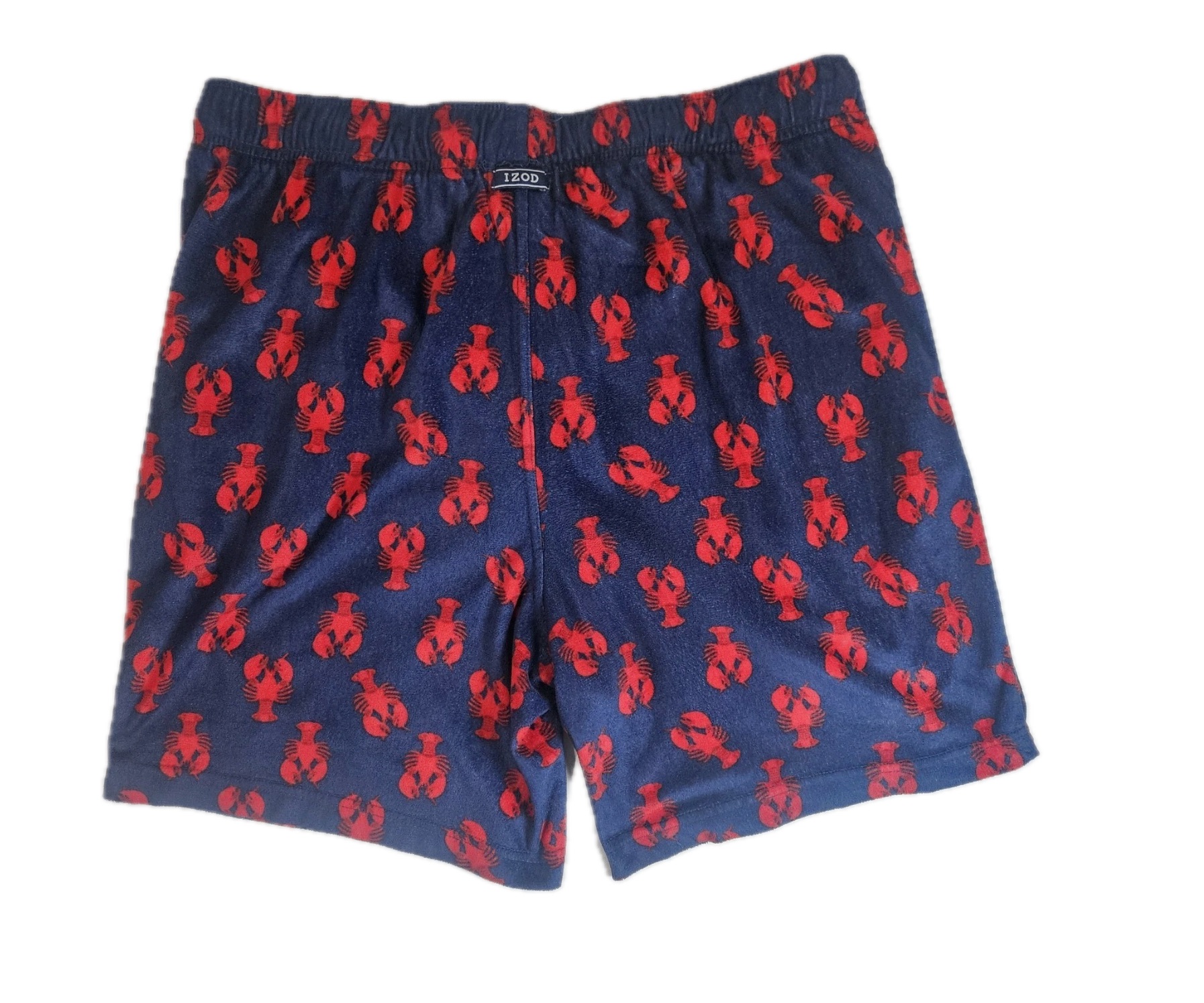IZOD Lobster Print PJ Shorts Mens Large Blue Red Beach Wear Vacation Loungewear