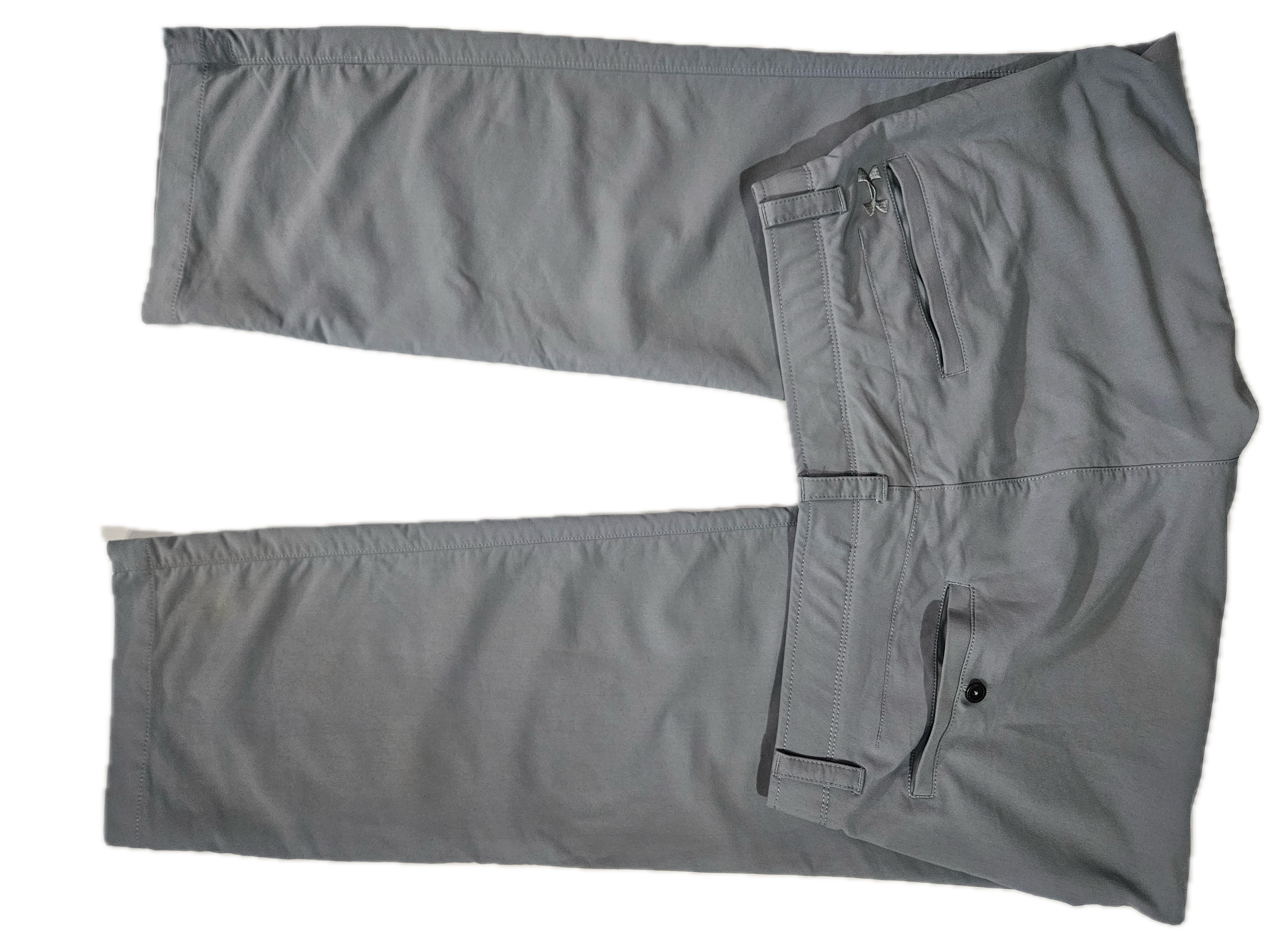 Under Armour Pants Mens 38x32 Gray Athletic Stretch Zip Closure Pockets