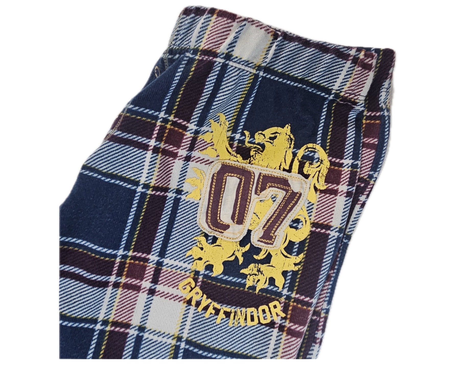 Harry Potter Gryffindor Pajama Pants Womens Small Blue Plaid Fall Loungewear