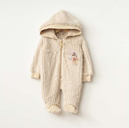 Бебешки комбинезон с качулка от флис