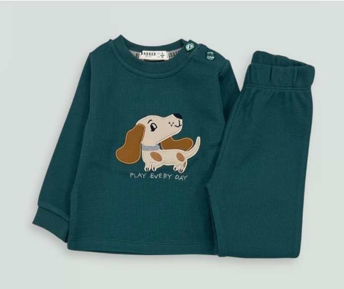 Комплект с принт на кученце