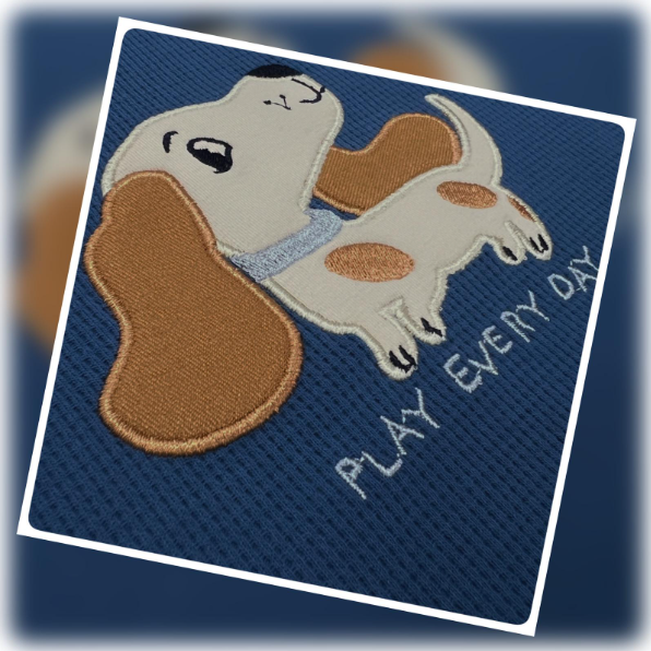 Комплект с принт на кученце