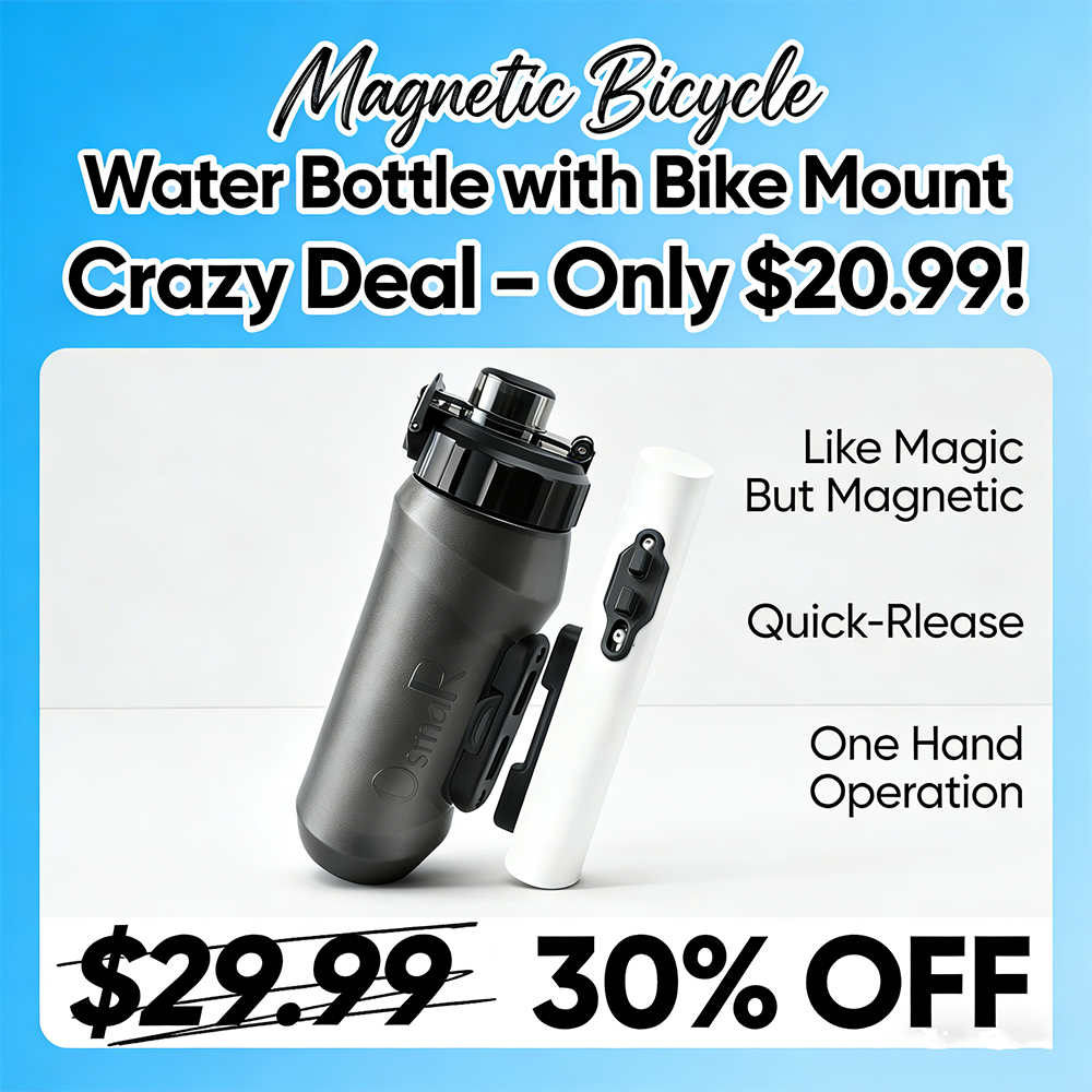 Magnetic Bicycle Water Bottle with Bike Mount