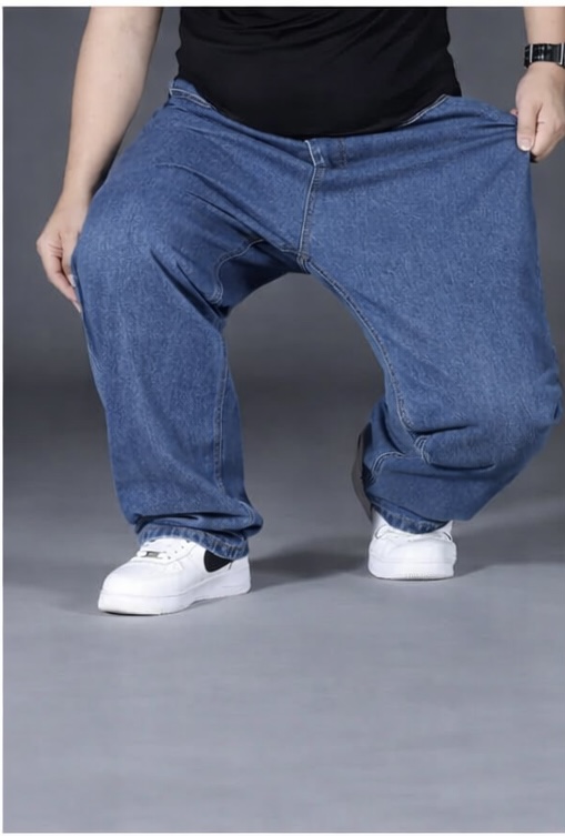 Men's Loose Fit Blue Jeans