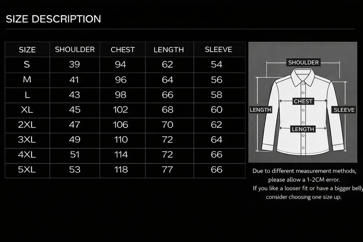 Men's Black Long Sleeve Shirt