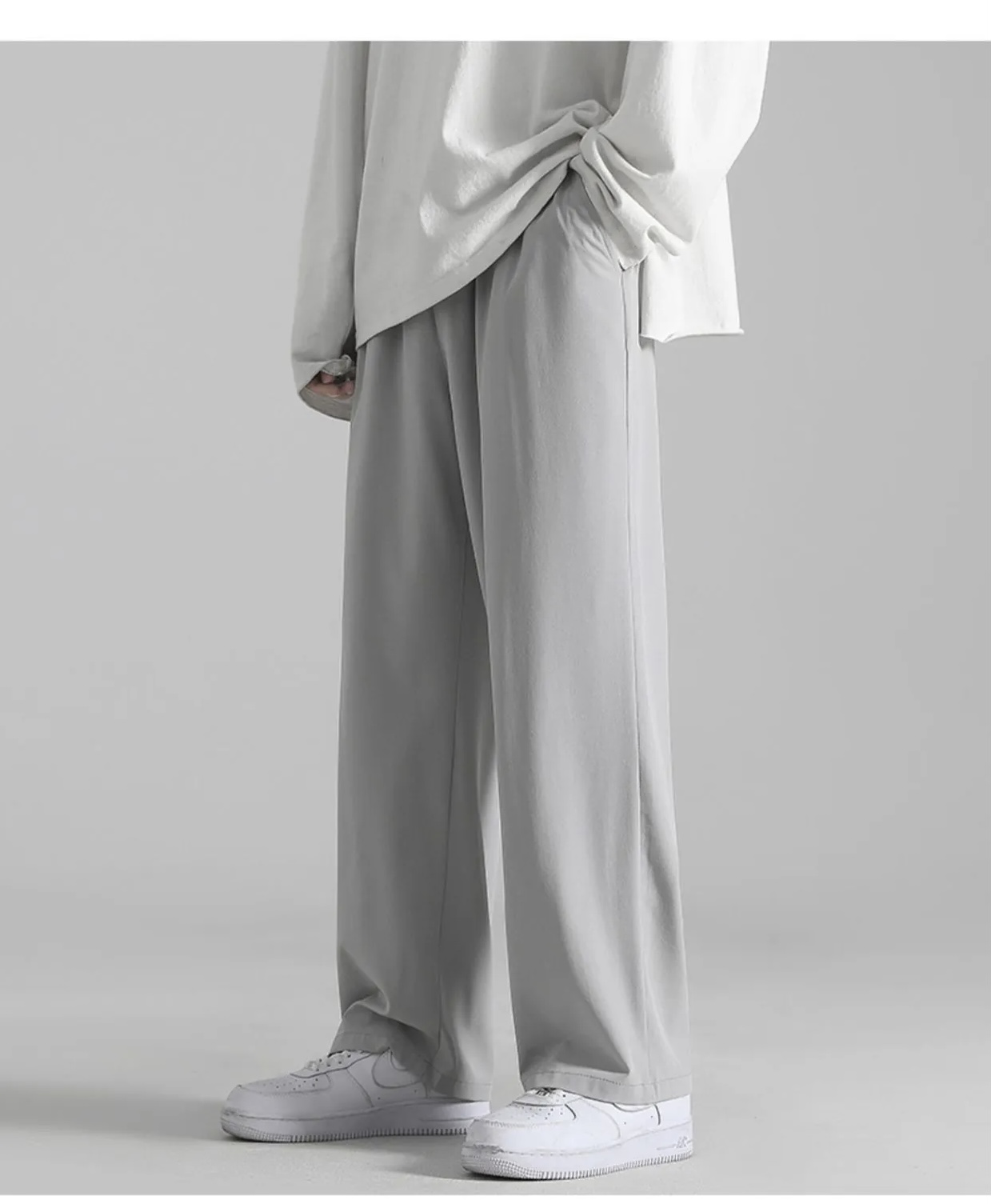 Light Gray Casual Pants