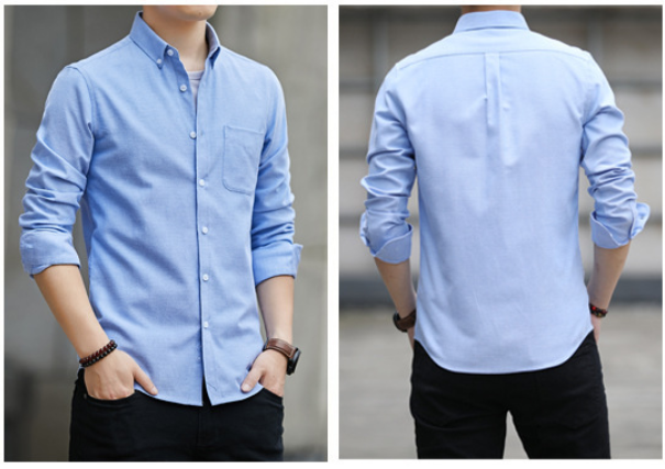 Men’s Light Blue Button-Down Shirt