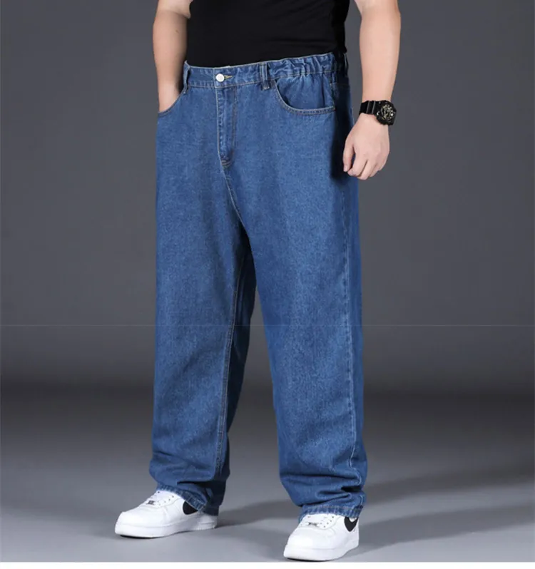 Men's Loose Fit Blue Jeans
