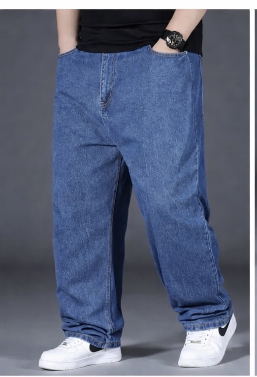 Men's Loose Fit Blue Jeans