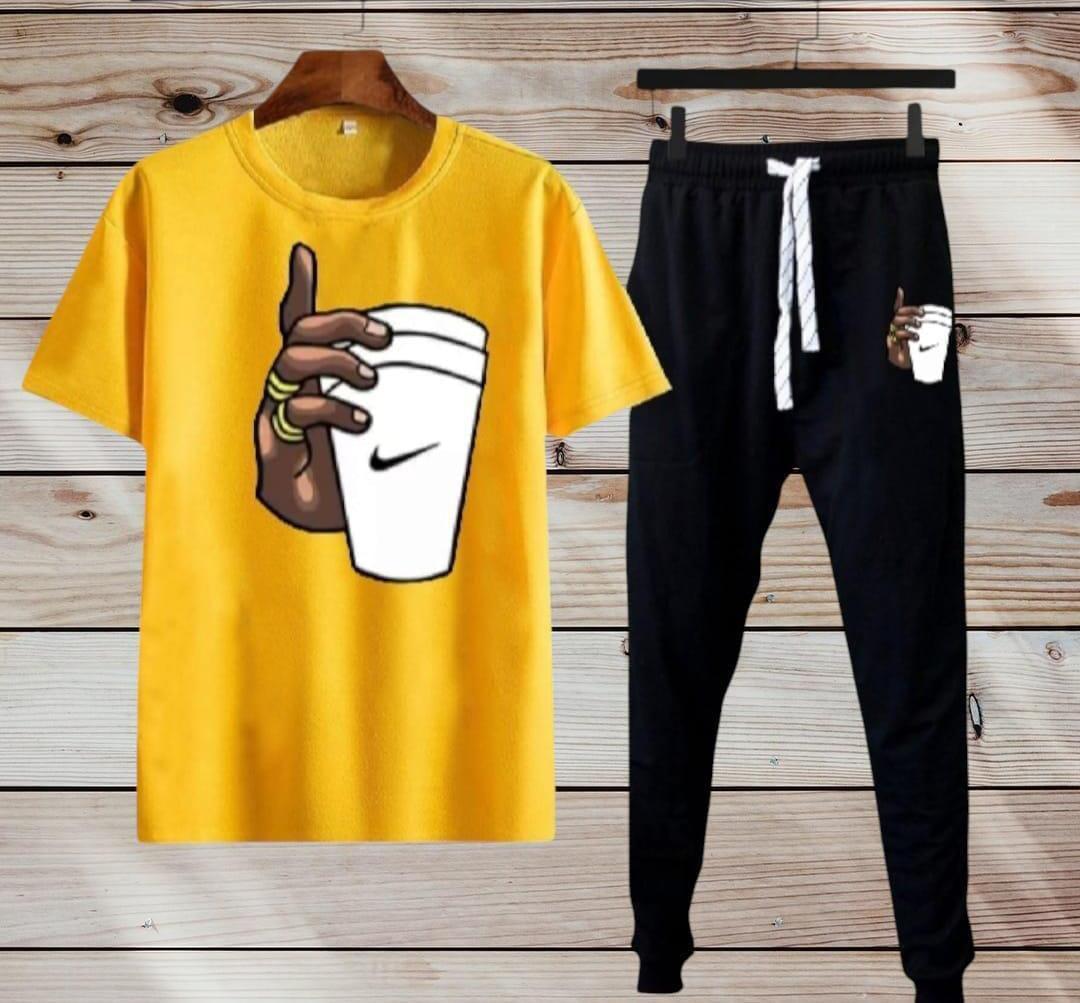 Casual Graphic T-Shirt and Jogger Set