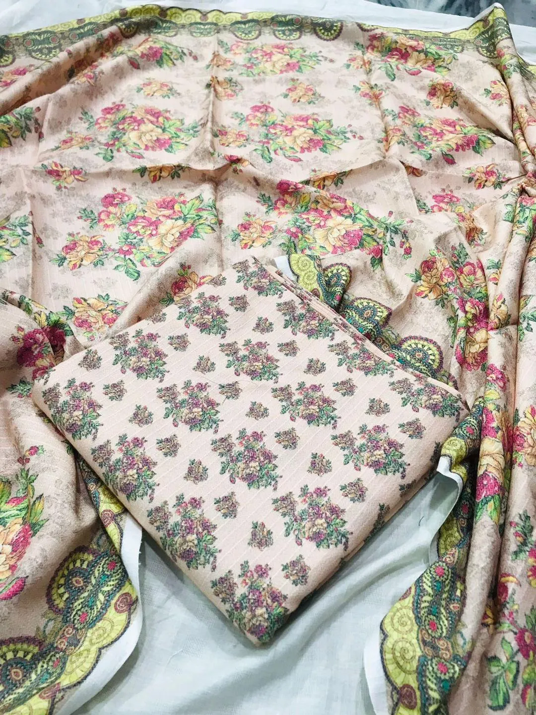 Floral Printed Fabric Set
