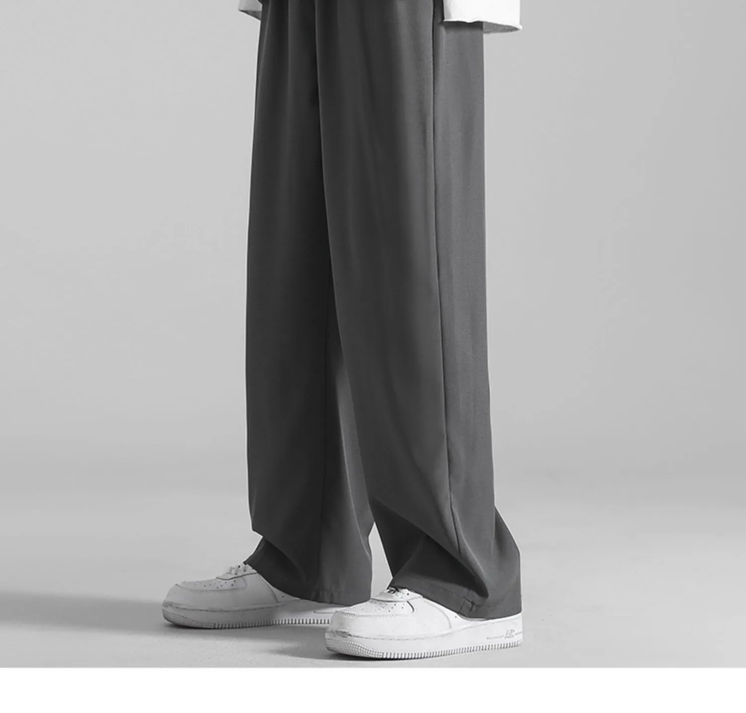 Loose Fit Gray Trousers