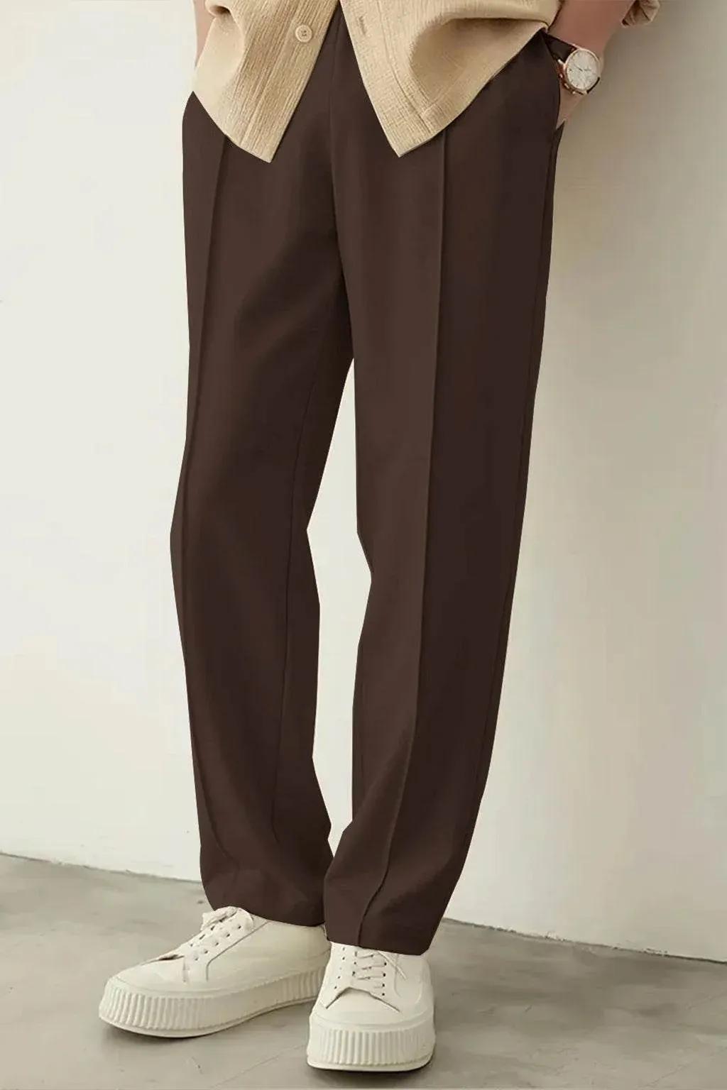 Men's brown casual trousers