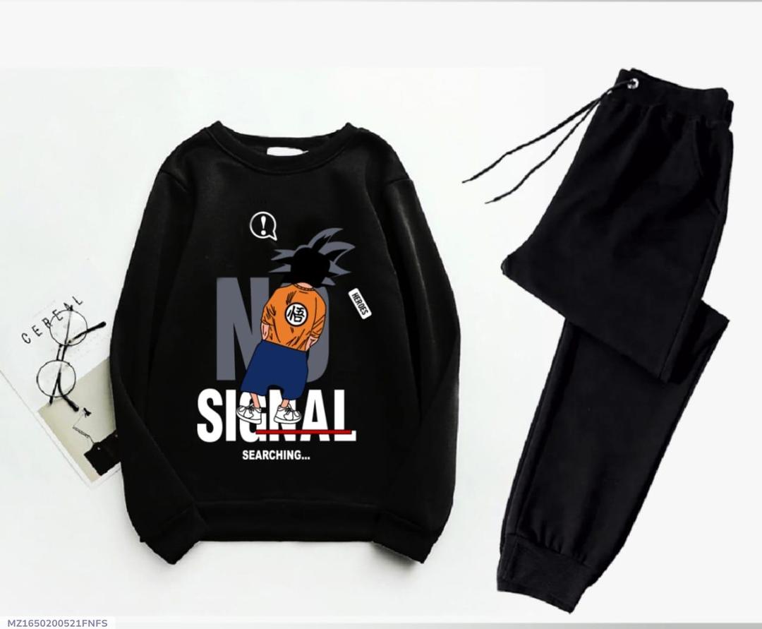 Anime 'No Signal' Sweatshirt and Pants Set