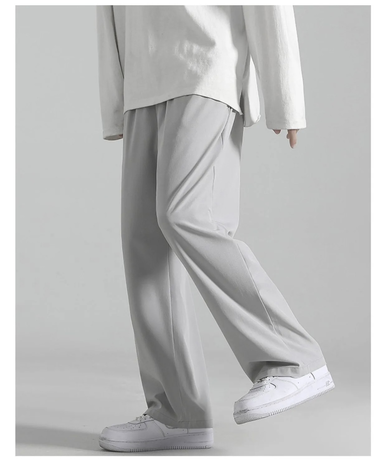 Light Gray Casual Pants