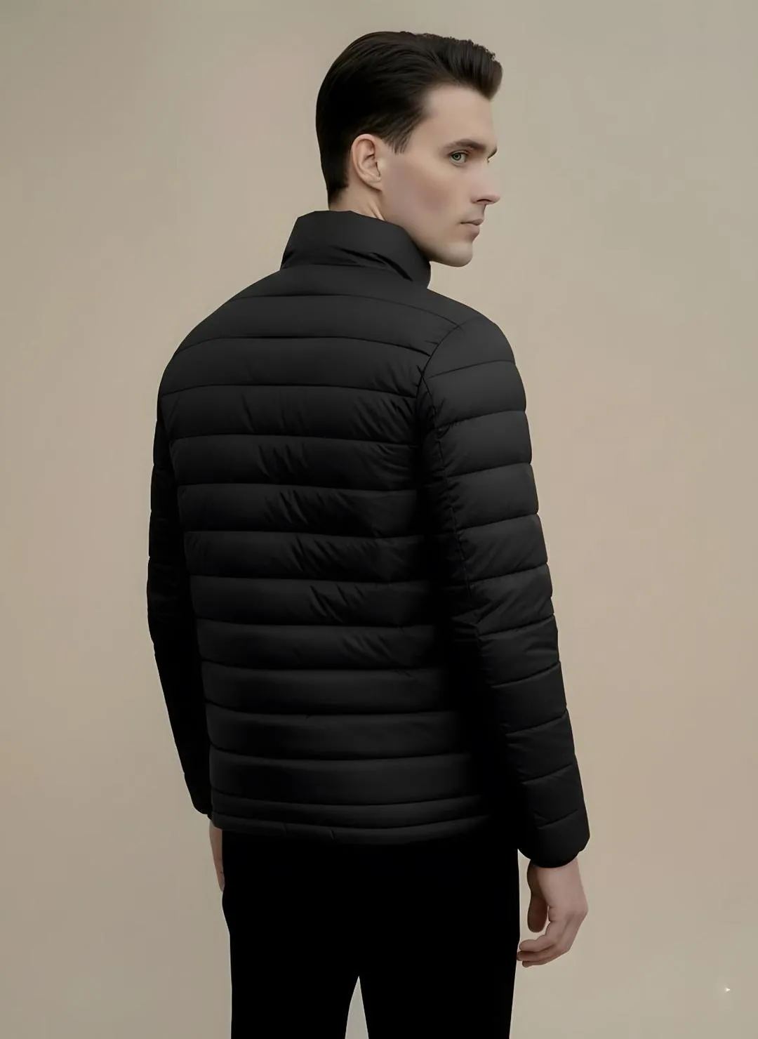 Men's Black Puffer Jacket