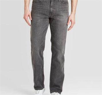 Classic Straight-Fit Grey Jeans