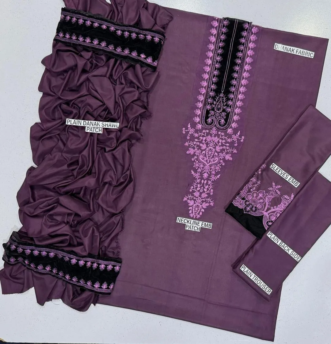 Elegant Purple Embroidered Kurta Set