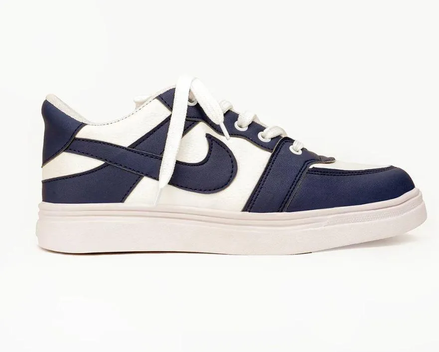 Casual Navy & White Sneakers