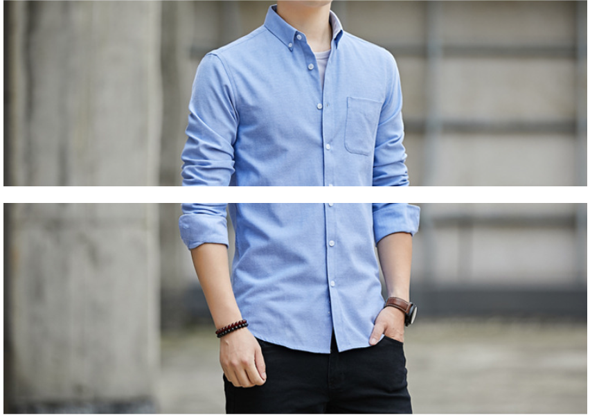 Men’s Light Blue Button-Down Shirt