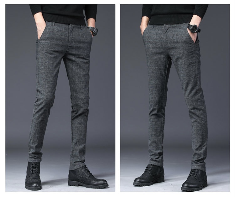 Men's Slim Fit Gray Trousers