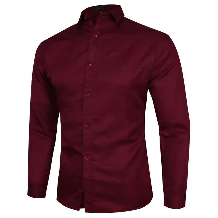 Men's Maroon Formal Shirt