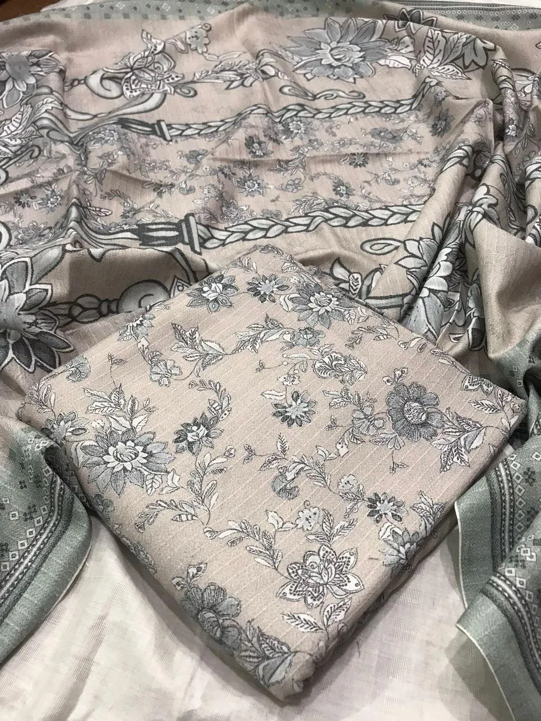 Elegant Floral Print Fabric