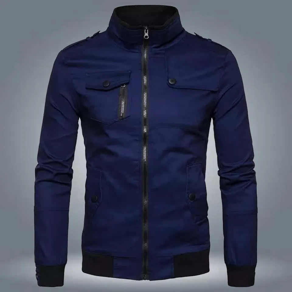 Men's Navy Blue Casual Jacket