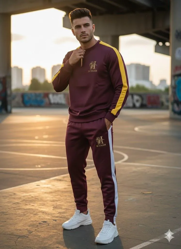Maroon Athletic Tracksuit