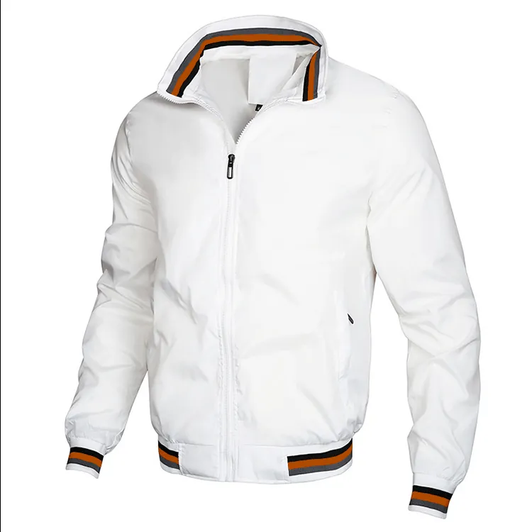 White Casual Bomber Jacket