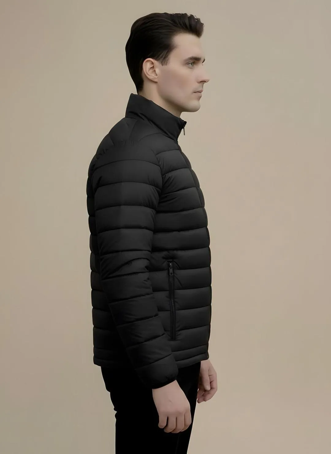 Men's Black Puffer Jacket