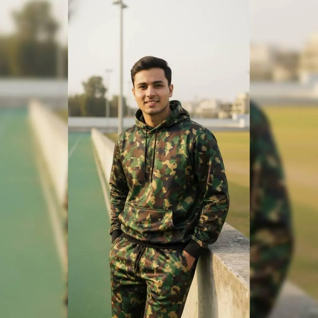 Camo Hoodie and Joggers Set