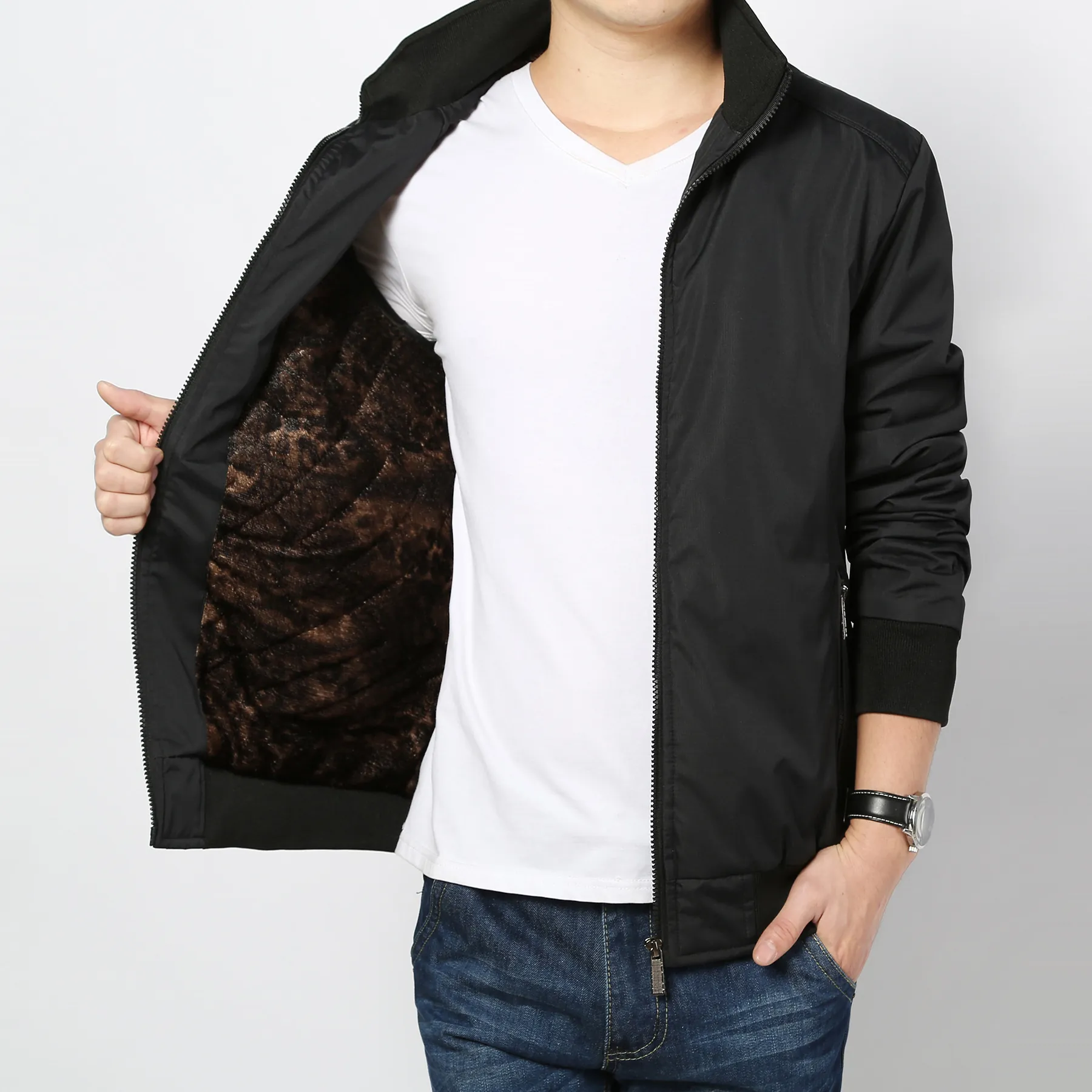 Men's Black Casual Jacket