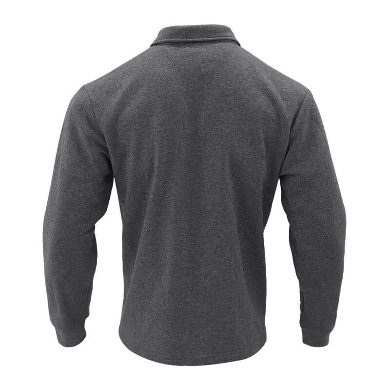 Men's Dark Grey Button-Up Shirt Jacket