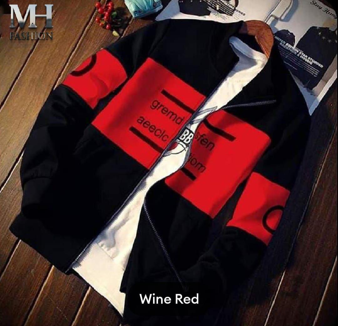 Wine Red Casual Jacket