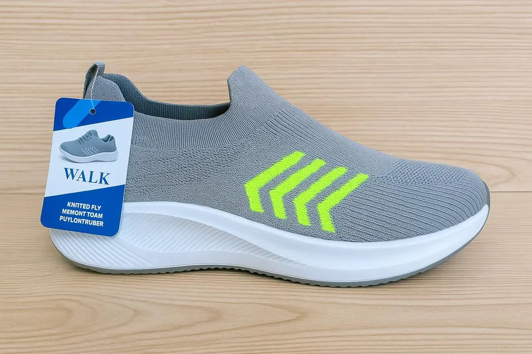 Grey Slip-On Walking Shoe