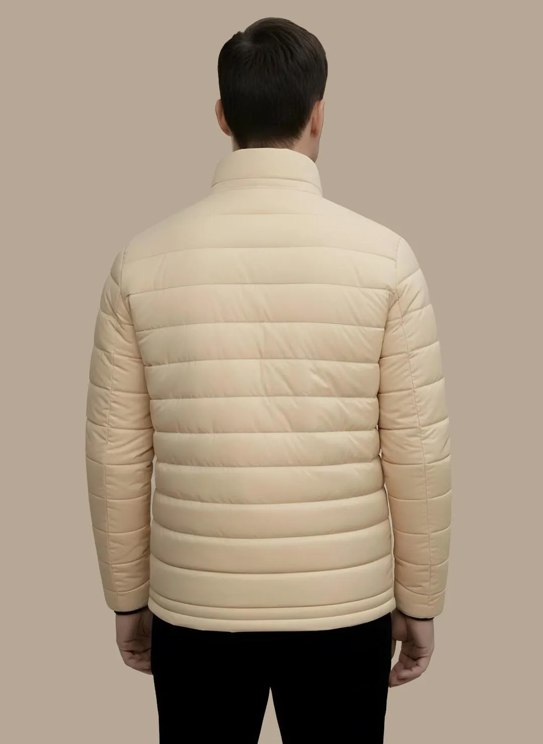Men’s Beige Puffer Jacket