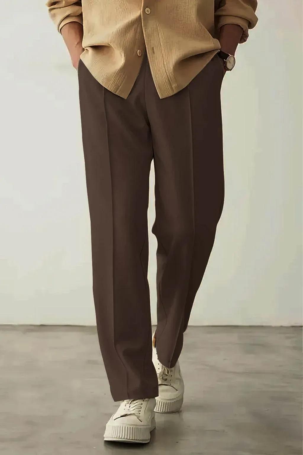 Men's brown casual trousers